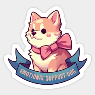 Kawaii Emotional Support Dog Sticker